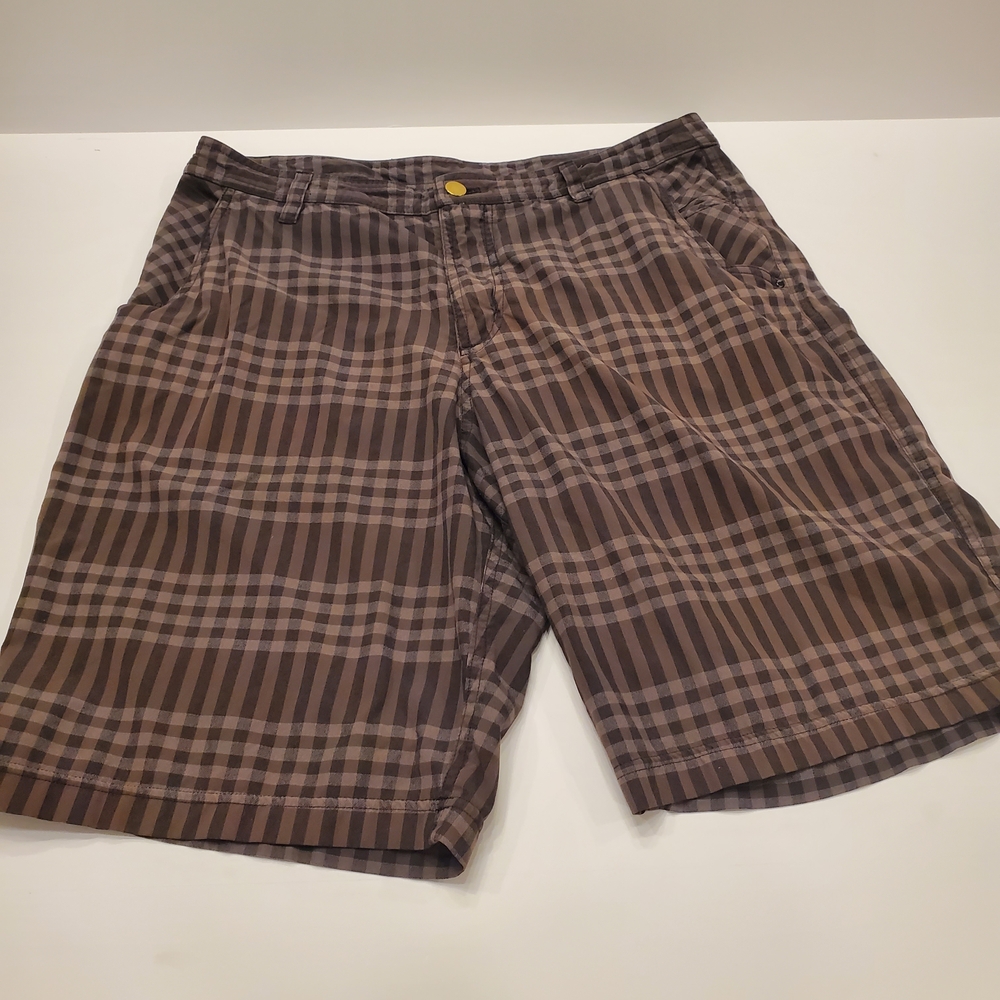 lululemon athletica Men's Brown Checkered Shorts